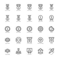 vergeben und Abzeichen Symbol Pack zum Ihre Webseite Design, Logo, Anwendung, und Benutzer Schnittstelle. vergeben und Abzeichen Symbol Gliederung Design. Vektor Grafik Illustration und editierbar Schlaganfall.