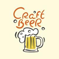 Kunst Bier Beschriftung Karikatur trinken Vektor Illustration einstellen