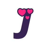 initial j love logotyp vektor