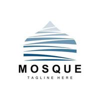 Moschee Logo, islamisch Anbetung Design, eid al fitr Moschee Gebäude Vektor Symbol Vorlage, Ramadan, eid al adha