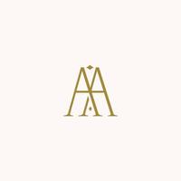 minimalistisch und elegant aa Brief mit serif Stil Logo Design Vektor. perfekt zum Mode, Kosmetik, Marke, und kreativ Studio vektor