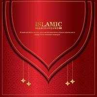 modernes islamisches Banner mit weißem Hintergrund und islamischer Dekoration vektor