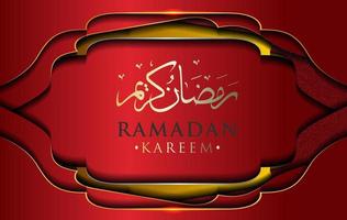 Ramadan kareem im Luxus Stil mit Arabisch Kalligraphie vektor