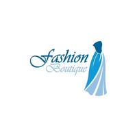 skön klänning kvinna logotyp enkel kreativ för boutique mode affär logotyp vektor
