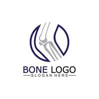 Knochen Logo Vektor Vorlage symbol.abbildung von gemeinsam, Knie. Chiropraktik Logo
