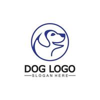 hund logotyp och ikon design vektor illustration