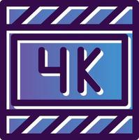 4k-Film-Vektor-Icon-Design vektor