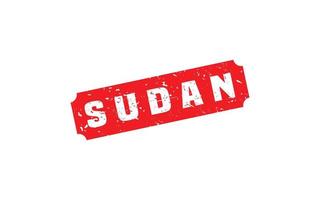 Sudan Briefmarke Gummi mit Grunge Stil auf Weiß Hintergrund vektor