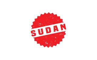 Sudan Briefmarke Gummi mit Grunge Stil auf Weiß Hintergrund vektor