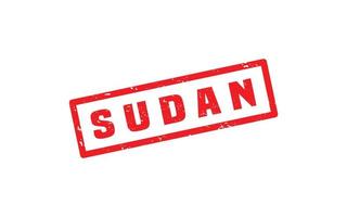 Sudan Briefmarke Gummi mit Grunge Stil auf Weiß Hintergrund vektor