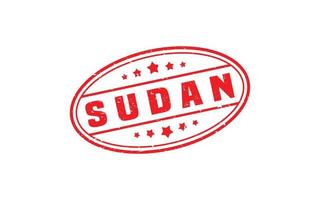 Sudan Briefmarke Gummi mit Grunge Stil auf Weiß Hintergrund vektor