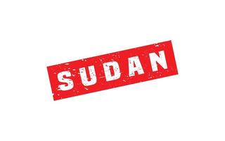 Sudan Briefmarke Gummi mit Grunge Stil auf Weiß Hintergrund vektor