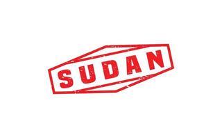 Sudan Briefmarke Gummi mit Grunge Stil auf Weiß Hintergrund vektor