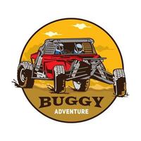 wild Buggy extrem Abenteuer Vektor Illustration Logo, perfekt zum Touren und Rennen Veranstaltung Logo ebenfalls t Hemd Design