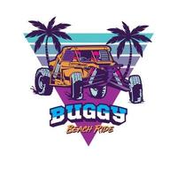 vild buggy extrem äventyr vektor illustration logotyp, perfekt för turer och tävlings händelse logotyp också t skjorta design