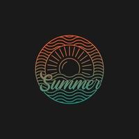 Sonne. Sommer- Logo Vektor