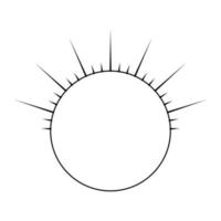 bohemisk ikon med Sol. solnedgång soluppgång ikon. resa ikon. vektor