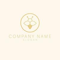 Biene Logo Design. Honig Biene Logo und Emblem Vektor. elegant Logo zum anders Firmen. vektor