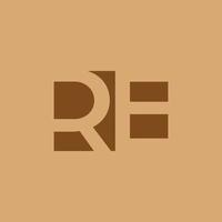 abstrakt Re Logo Design. Initialen Re Logo Vorlage vektor