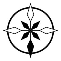 abstrakt Kompositionen Vektor Symbol. Wind Rose Symbol