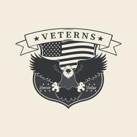 Veteranen Tag Ehre und Tapferkeit editierbar Vektor Illustration