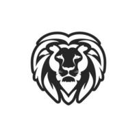 eleganta svart lejon logotyp. isolerat på en vit bakgrund. vektor