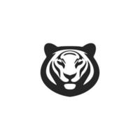 eleganta svart vit logotyp tiger. isolerat. vektor