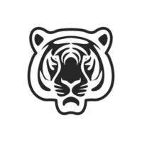 anmutig schwarz Weiß Vektor Logo Tiger. isoliert auf ein Weiß Hintergrund.