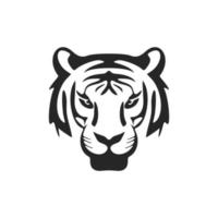 ein anmutig schwarz Weiß Logo Tiger. isoliert auf ein Weiß Hintergrund. vektor