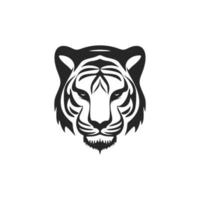 stilvoll schwarz Weiß Vektor Logo Tiger. isoliert.