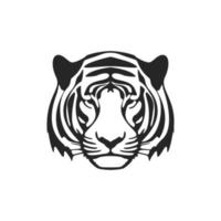 ein schick einfach schwarz Weiß Vektor Logo Tiger. isoliert.