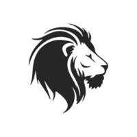 das raffiniert schwarz Weiß Logo von das Löwe. isoliert auf ein Weiß Hintergrund. vektor
