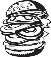 snabb mat hamburgare illustration för vinyl skärande vektor