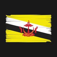 brunei flagga borsta vektor