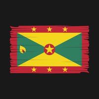 grenada flagga borsta vektor