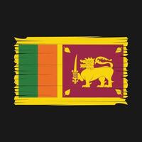 sri lanka flag pinselvektor vektor