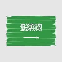 Pinselvektor mit saudi-arabischer Flagge vektor