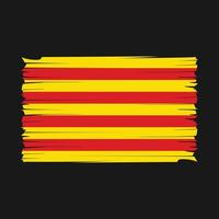 Pinselvektor mit Katalonien-Flagge vektor