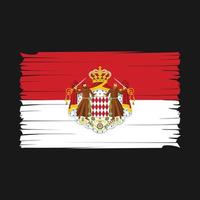 Monaco flagga borsta vektor