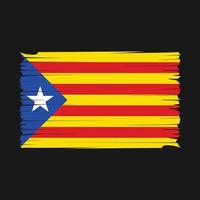 catalonia flagga borsta vektor