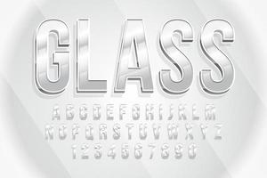 dekorativ Glas Text bewirken Vektor Design