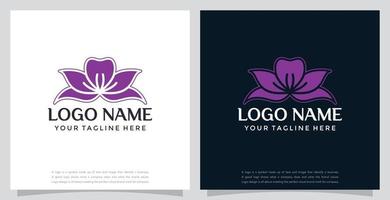enkel logotyp av lotus stock vektor för företag och branding