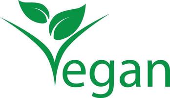 vegan vektor text tecken illustration.