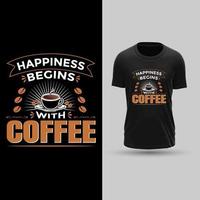 Typografie Kaffee schwarz Vektor t Hemd Design