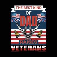 veteraner USA t-shirt design vektor