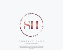 Initiale Brief Sch feminin Logo Schönheit Monogramm und elegant Logo Design, Handschrift Logo von Initiale Unterschrift, Hochzeit, Mode, Blumen- und botanisch mit kreativ Vorlage vektor