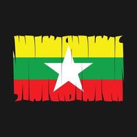 Flagge von Myanmar vektor