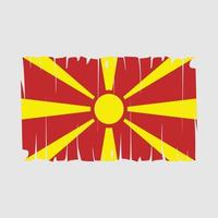 Nordmazedonien Flaggenvektor vektor