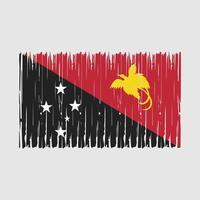 Bürste der Papua-Flagge vektor