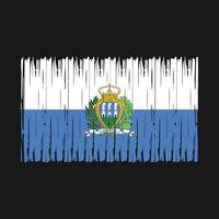 san marino flagga borste vektor